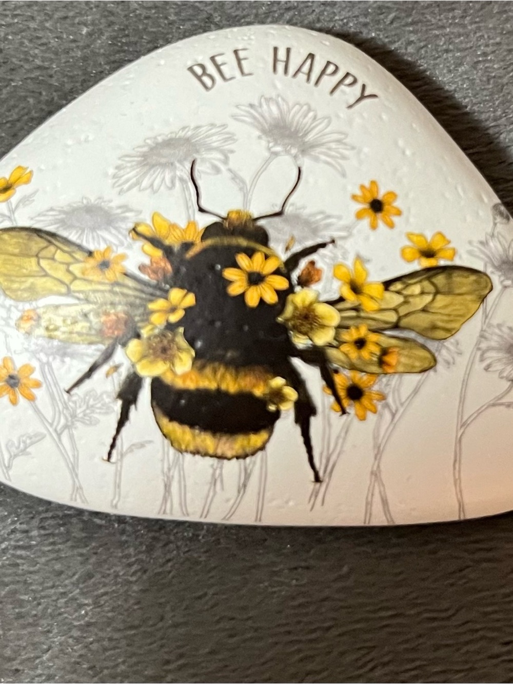 GANZ Bee Happy Wall Plaque - Yellow & Black